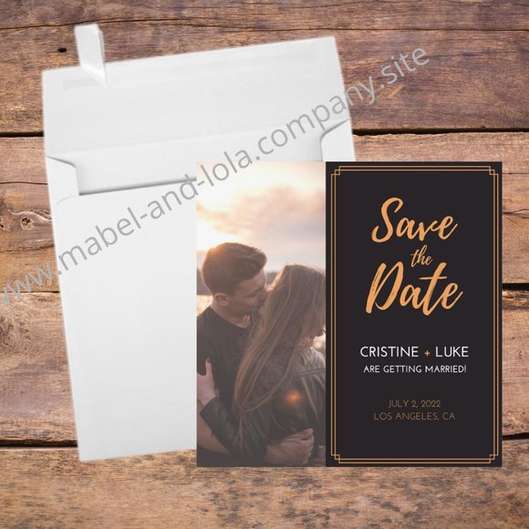 Save the Date Cards w/ Envelopes | Wedding | Photo Cards Personalized & Printed - Picture 1 of 2